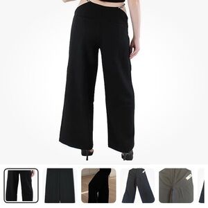 DANIELLE BERNSTEIN Black Wide-Leg Pants